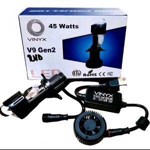 LAMPU UTAMA MINI PROJIE LED VINYX V9 PRO 45W PROJECTOR LENS LASER LENSA MOBIL MOTOR HEADLAMP HEADLIGHT CUTOFF RHD H4