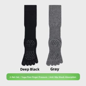 Acalen | Yoga Toe Socks Anti-Slip Long Socks for Indoor Fitness and Pilates Cycling