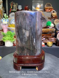 fossil tree 需长时间木化玉石🪵💯天然树化石    整体高Height: 25cm  底座宽Width: 15cm x 14cm  总重Weight: 6.9kg  📍Johor Bahru 区可自行取货或邮寄服务