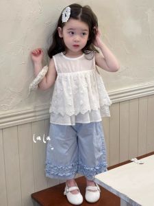 Girls Fashion Summer Trousers Straight Capri Pants