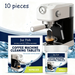 Jue Fish Coffee Machine Cleaning Sheet Cleaning and Maintenance Coffee Machine Stains Dirt Filter Cleaning Effervescent Tablets