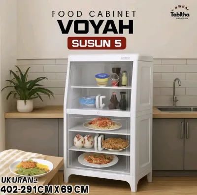 Tahitha Food Cabinet Lemari Penyimpanan Serbaguna Rak Kabinet Tempat Penyimpanan Makanan