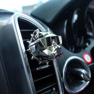 NO PERFUME Bulldog Air Freshener Car Perfume Car Decoration Auto Geur Clip Bulldog Fragrance Scent Parfum Voiture Car Diffuser