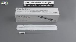 12PCS Cat Catheter With Stylet Side/End Open 1.0mm 1.3mm Cat Urinary Catheters Veterinary Consumables