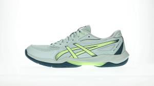 ASICS Men GEL-ROCKET 12 Indoor Court Shoes in Lichen Rock/Tranquil Teal