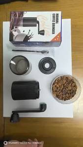 Mini Coffee Bean Grinder Manual Adjustable Settings Ultra-Portable Conical Burr Coffee Grinder for Cold Brew Camping Home Use