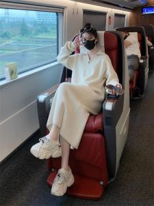 Fall and Winter New Arrival Dress Womens 2023 Zipper Stylish French Black Mid-Length Base Knitting Woolen Skirt