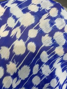 vải voan họa tiết màu xanh dương mềm mỏng nhẹ_( khổ 1m5) may đầm váy áo áo dài