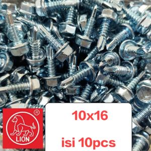 Baut Baja Ringan Moon Lion 10x16 Isi 10 PCS