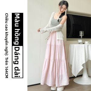 YIFANSHI | Chân Váy Midi A-Line Cao Waist Thon Gọn Elegance Sweet