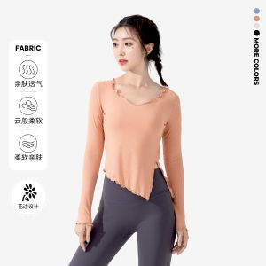 HUIESON แขนยาวกีฬาวิ่งรัดรูปสำหรับผู้หญิงเสื้อผ้าโยคะ