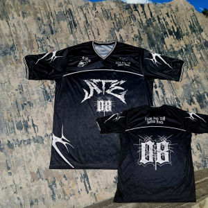 Summer WomenS Korean Version Ybsy Football Jersey T-Shirt V-Neck Loose And Fashionable Street Wear Versatile Sports Casual Top