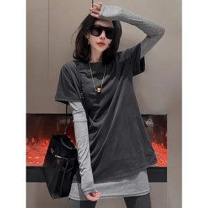 Elegant French Designed Long Sleeve Layered Top