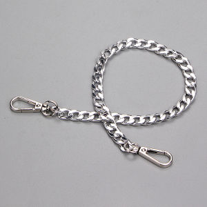 Womens Metal Chain Shoulder Strap Golden Black