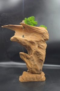 Tác phẩm lũa ngọc am 26x29x17 - 1.6kg: Vẻ đẹp bình yên trong từng đường vân gỗ