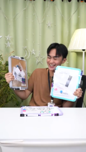 Vusign กระดานไวท์บอร์ดมินิ ไวท์บอร์ดขนาดเล็ก กระดานเล็ก มีแม่เหล็กในตัว เขียนลื่น ฟรี! ปากกา Mini White Board