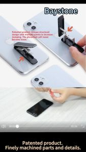 Thin Aluminum Alloy Mobile Phone HolderPhone Stand Household Mobile Phone RackMulti-Function Mini Kickstand