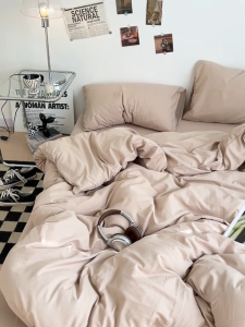 Queen Cotton Fitted Bedsheet Plain Cadar Getah Pillowcase Soft and Machine Washable 8 Colors