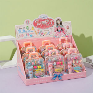 ปิ่นปักผมสาวน่ารักการ์ตูนกิ๊บติดผมกระเป๋าลากสร้างสรรค์แบบทำมือกล่องเก็บของมีค่าของขวัญของเล่นสร้างสรรค์ของเด็กเครื่องประดับผม