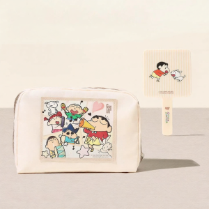 GUOXIAONIU | Bộ Dụng Cụ Trang Điểm Bông Kẹo Cotton Crayon Shin-chan Liên Kết Kindergarten