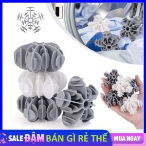 Banh Giặt  Quả Cầu Gai Bóng Giặt Silicon Mềm Hình Bông Tuyết Chống Rối Làm Thẳng Quần Áo Tiện Dụng
