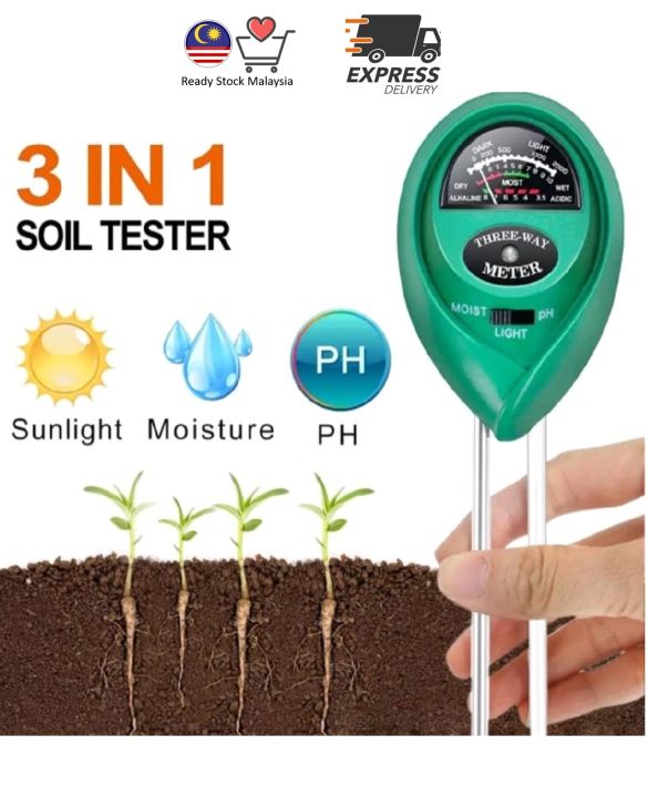 GARDEN SOIL TESTER 3 IN 1 PH WATER MOISTURE METER Lazada