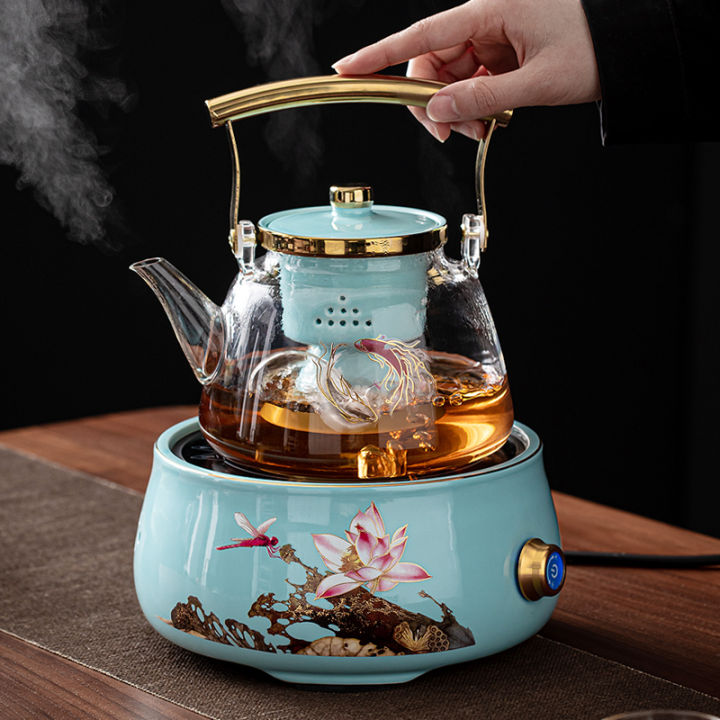 Bộ Nồi Nấu Trà Bằng Thủy Tinh Điện Tử Tự Động Bộ Dụng Cụ Pha Trà Kiểu ...