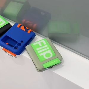 Hard Case Kompatibel Untuk Samsung Galaxy Z Flip 6 Silikon Phone Case Ultra thin Full Protection Hard Mobile Back Cover With Wrist Band Strap