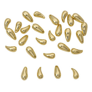 10ชิ้น/ถุง14K จี้หยดทองเหลืองชุบทองสำหรับทำเครื่องประดับอัญมณีแฟชั่น DIY