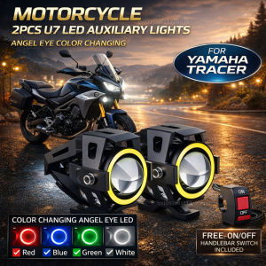 Waterproof Motorcycle LED Headlight 3000LMW U7 Motorbike LED Driving Fog Spot Light with Switch For YAMAHA TRACER 900GT Tracer