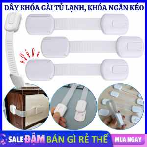 Dây Khóa An Toàn  Khóa Ngăn Kéo Ngăn Bé Mở Tủ Chống Kẹt Tay – Khóa Dán Tủ Lạnh Đa Năng Chốt Cài Cố Định - Khóa Cài Tủ Lạnh  Khóa Tủ Lạnh  Chốt Chặn Cửa Khóa Cài Ngăn Kéo Đa Năng