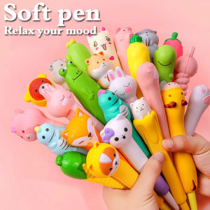 Soft Gel Pen 0.5mm Stress Relief Toy Squeezable Ball Pen for Writing Gifts Available Anti Anxiety Fidget Office School Supplies