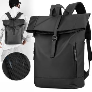 Mens Large Capacity Commuter Computer Backpack Casual Travel Waterproof Nylon Shoulder Bag with Multiple Compartments for 15 Inch Laptop
