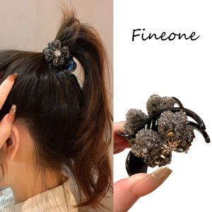แฟชั่นพลอยเทียมรูปดอกไม้กิ๊ฟติดผมผู้หญิงเครื่องประดับผมแบบใหม่ครึ่งขึ้นที่รัดผม