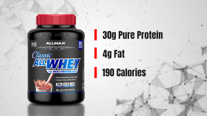 ALLMAX Classic All Whey (2.3kg/0.9kg) - Recovery 100% Pure Whey Muscle Building Lean Muscle 49 Servings