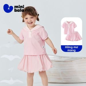 MINI BALA | Bộ Đồ Bé Gái Phong Cách Đồng Phục Học Sinh Thoáng Khí Mini