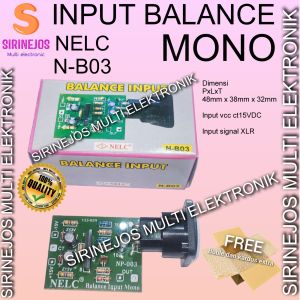 ZF550 B03 KIT INPUT BALANCE NELC N-B03 INPUT XLR PEREDAM NOISE