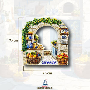 Magnetic 3D Door Frame Fridge Magnet Home Decoration Sticker Travel Souvenir Gift Building Pattern Decorative Sticker