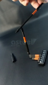 ASTEEL Mata bor obeng set 6pcs magnet magnetic screwdriver bit set impact ph2 bahan berkualitas tinggi chrome vanadium s2