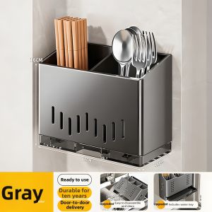 B&W | 304 Stainless Steel Kitchen Wall-Mounted Utensil Holder