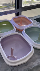Mimiku Semi-Enclosed Cat Litter Box: Splash-Proof Simple Design Suitable for Cats Up to 5kg