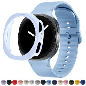 Silicone Band+PC Case for Samsung Galaxy watch 8 44/40mm Sport Belt Wrist Replacement Correa Bracelet for Galaxy watch 8 Classic