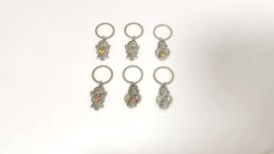 Bandai | New Angel Keychain Cute Lucky Guardian Metal Pendant Carrier Love Gifts Heart for Girlfriend Car Keyrings Drive Carefully