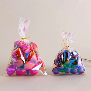 100PC Rainbow-colored packaging bags brightly colored gift bags and food bags are perfect for holding cookies bread muffins pastries gifts etc. and are the perfect choice for party and holiday decorations.