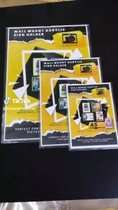 READY STOCK | Wall Clear Acrylic Display Frame | Certificate| Signage | Menu | Chart |Document