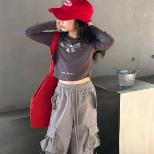 MPW | ชุดเสื้อสเวตเตอร์ถักสำหรับเด็กผู้หญิง ชุดทำงาน 2 ชิ้น ฤดูใบไม้ผลิและฤดูใบไม้ร่วง เสื้อผ้าเด็กสไตล์ลำลอง สวมใส่สบาย