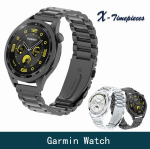 นาฬิกาข้อมือสายเหล็กสแตนเลสสำหรับ Garmin Venuสายรัดข้อมือสำหรับ Garmin Forerunner Garmin Vivoactive/Vivomoveปรับความยาวได้กันน้ำระบายอากาศธุรกิจกีฬา