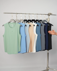 Áo tanktop nam thể thao S2 SPORT ba lỗ cổ tròn vạt bầu vải Air-Dry vân nổi micro-ri thoáng khí mát lạnh không nhăn co giãn - STT09