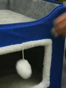 "Local Stock" Cat Bed for Indoor Cats -Large Cat Cave for Pet Cat House With Bell Ball Toy 38x38x39CM Mouse And Scratch Pad Foldable Cat Hideaway