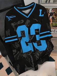 2025 Summer New Mens T-shirt Casual sporty breathable and lightweight V-neck mens T-shirt